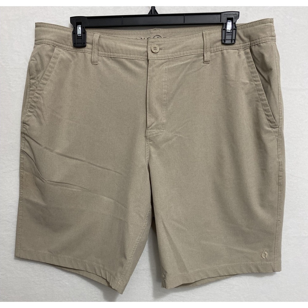 Hang Ten Chino Lightweight Skate Golf Casual Surf Stretch Shorts Men's 38 Tan